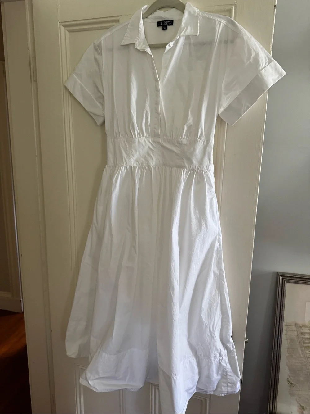 J. Crew White Short-Sleeve Shirtdress - Picture 1 of 6